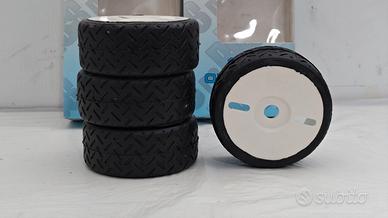 4x BLISS RC TRENO GOMME INCOLLATE 1/8 GT / ON-ROAD