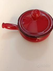 tegamino in terracotta con coperchio