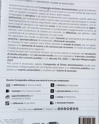compendio  diritto amministrativo ed Simone 2025