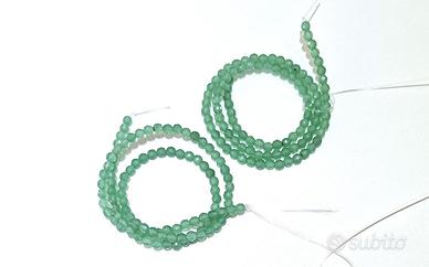 Lotto 2 fili pietre avventurina verde
