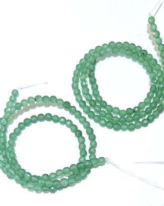 Lotto 2 fili pietre avventurina verde