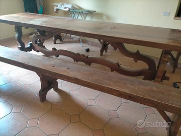 tavolo con 2 panche 