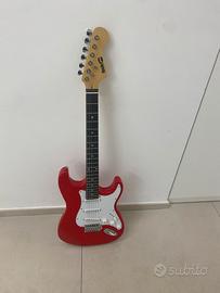 Chitarra elettrica eko s100 3/4 Chrome Red