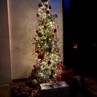 Albero di Natale innevato per appartamento