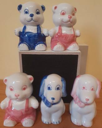 Statuette cuccioli vintage