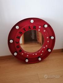 Specchio con luci vintage americano anni 50 o 60