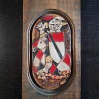 Quadro artigianale realizzato in legno teak.