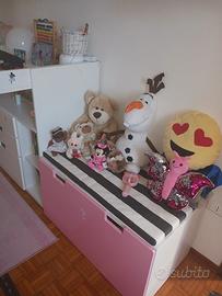 fasciatoio con cassetti e cassapanca porta giochi
