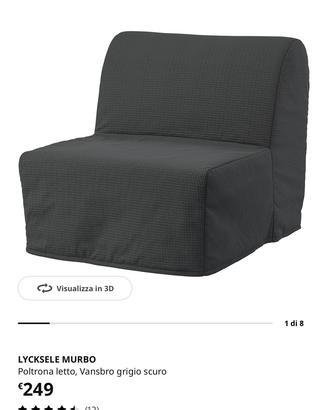 Poltrona letto ikea lycksele murbo