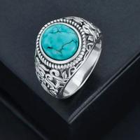Anello turchese da uomo, argento Sterling 925