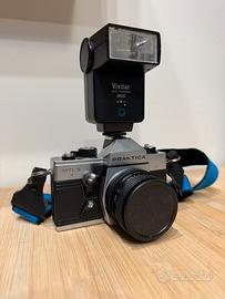 Fotocamera Praktica MTL5 + obiettivo + flash