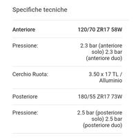 Pneumatici moto anteriore e posteriore 