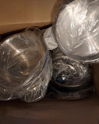 PENTOLE SERVIZIO COMPLETO INOX