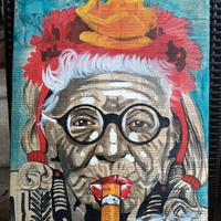 Arte contemporanea cubana_Anziana che fuma