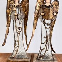 Coppia di angeli, anche da candelabro   alti 38 cm