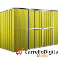 Casetta giardino in Acciaio 345x186cm 6mq giallo