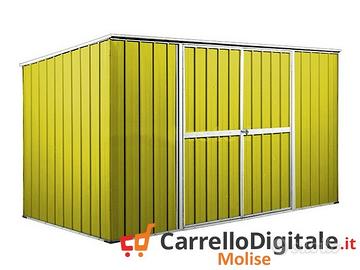 Casetta giardino in Acciaio 345x186cm 6mq giallo