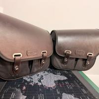 Coppia di borse Originali Triumph pelle/canvas