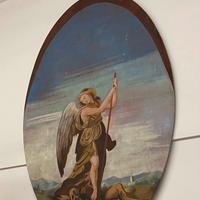 Quadro 2,97 x 1,95 m san michele arcangelo telaio