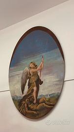 Quadro 2,97 x 1,95 m san michele arcangelo telaio