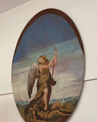 Quadro 2,97 x 1,95 m san michele arcangelo telaio