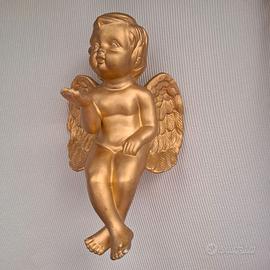 Putto in gesso - dorato