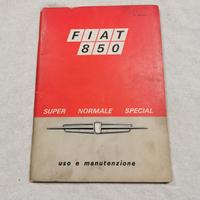 Manuale uso Fiat 850 Normale, Super e Special