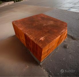 Tavolino basso con ruote originale batticarne