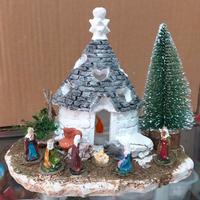 Presepe Trullo Artigianale con Led e personaggi