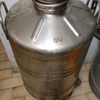Contenitore olio in acciaio con rubinetto
