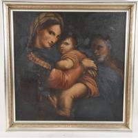 Antico dipinto olio su tela