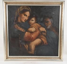 Antico dipinto olio su tela