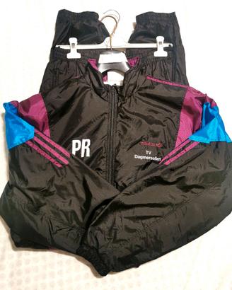 Tuta Vintage Adidas Uomo nera in licra