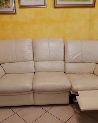 Divano similpelle crema
