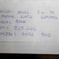 Motore usato ulisse scudo 2.0 td rhw