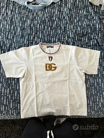 T-shirt dolce & Gabbana bianca logo italia