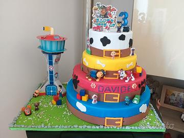 torta paw patrol in gomma eva