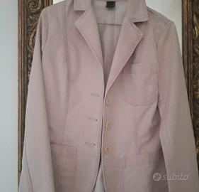 Blazer in denim rosa taglia S
