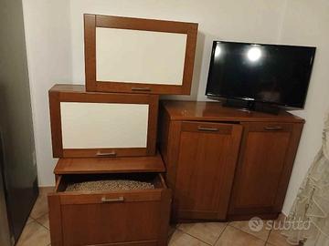 soggiorno completo in legno massello