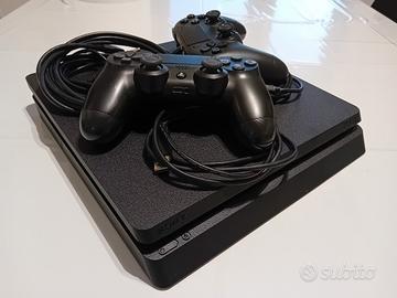 PS4 slim 500GB+sup. muro+2dualsense+volante+giochi