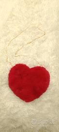 Borsa a cuore in pelliccia