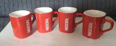 Set 4 Tazze Nescafé Rosse Originali
