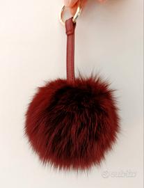 Charm/Portachiavi Pom Pom in Pelliccia