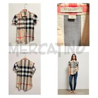 CAMICIA D BURBERRY SABBIA/ROSSO SCACCO