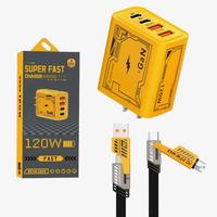 Caricabatterie USB C da 120W Rapido con Cavo 4in1