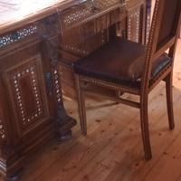 Scrivania primi '900 intarsiata