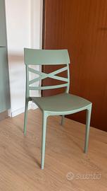 2 SEDIE NUOVE color MENTA