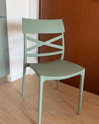 2 SEDIE NUOVE color MENTA