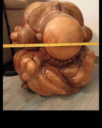 Buddah statua legno decorazione cass