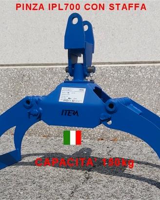 Pinza Legna IPL700 con STAFFA Doppio Snodo